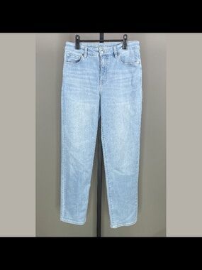 Tommy Bahama Jeans Womens 12 blue denim indigo palms preppy beach casual